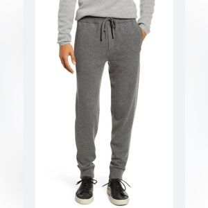 Vince Slim Fit Cotton Terry Joggers Tapered Leg Heather Gray